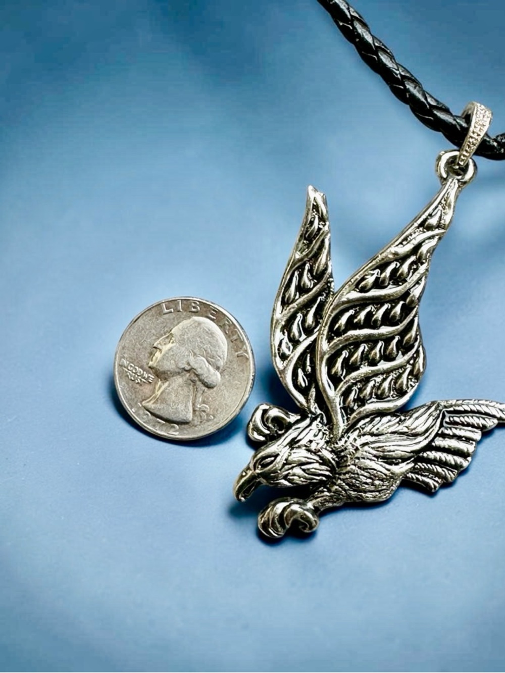 Majestic Eagle Pendant necklace 18”